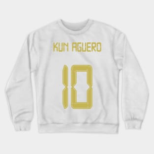 Kun Aguero Man City 10 gold shirt Crewneck Sweatshirt